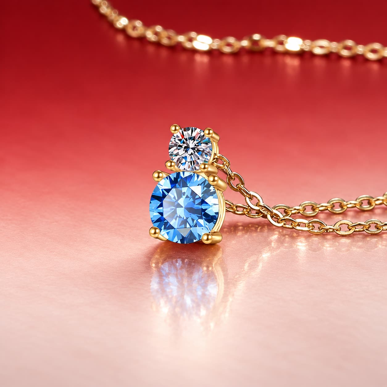 Colourstone · Colourstone Halo Pendant Necklace — Sterling Silver — image 4