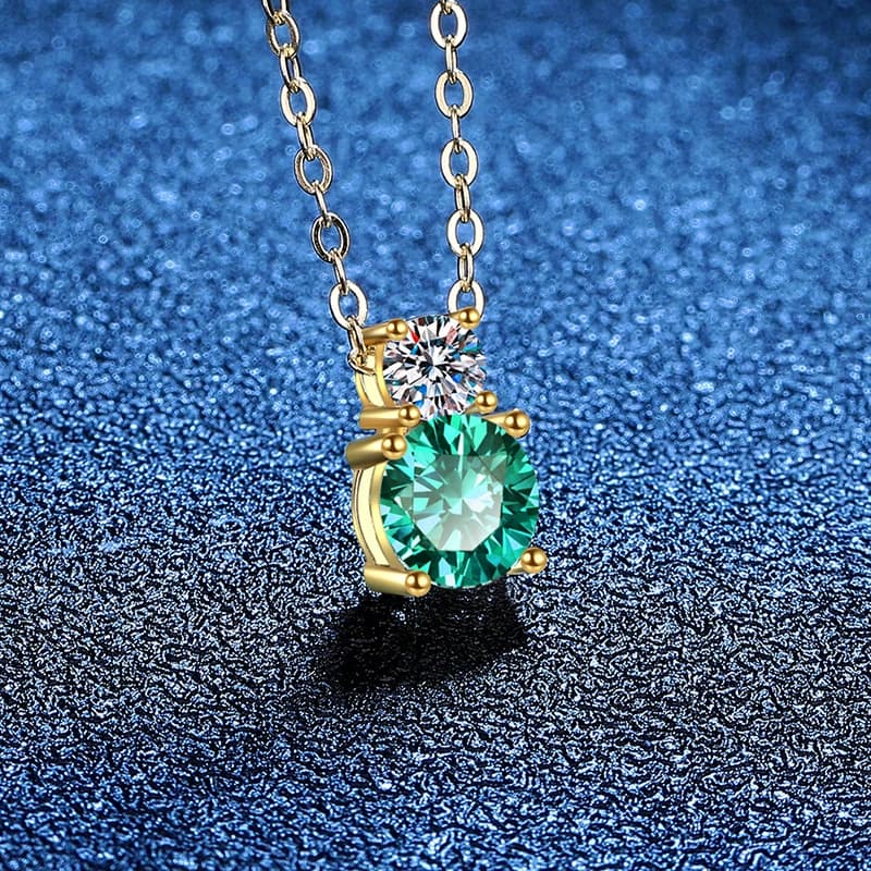 Colourstone · Colourstone Halo Pendant Necklace — Sterling Silver — image 2