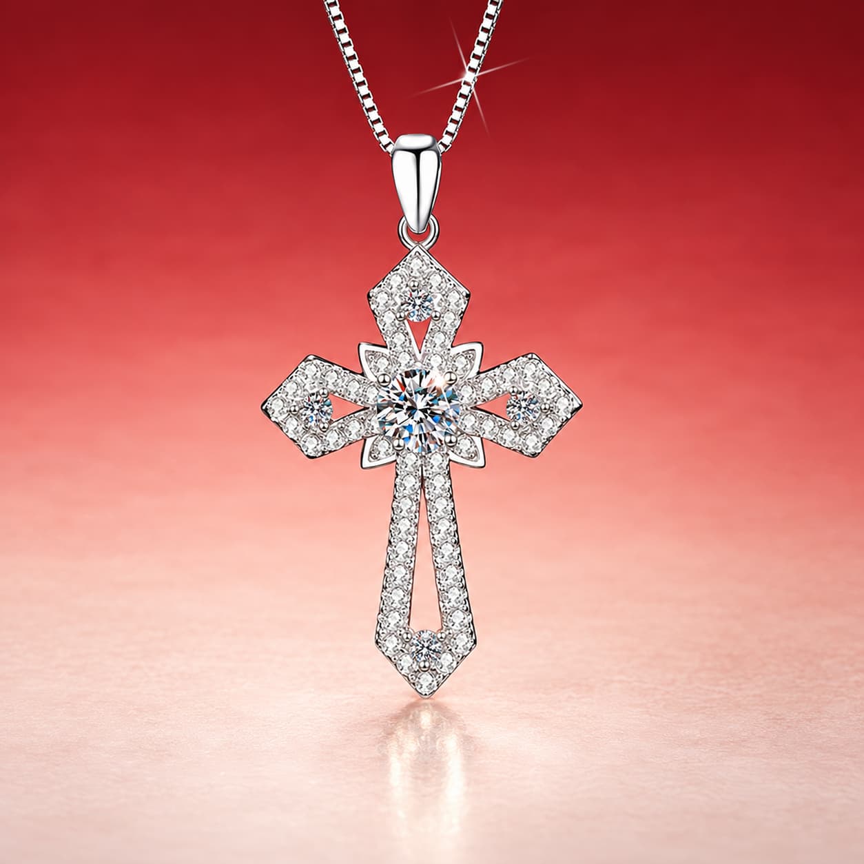 Stella Series · Ornate Cross Necklace — Sterling Silver — image 1