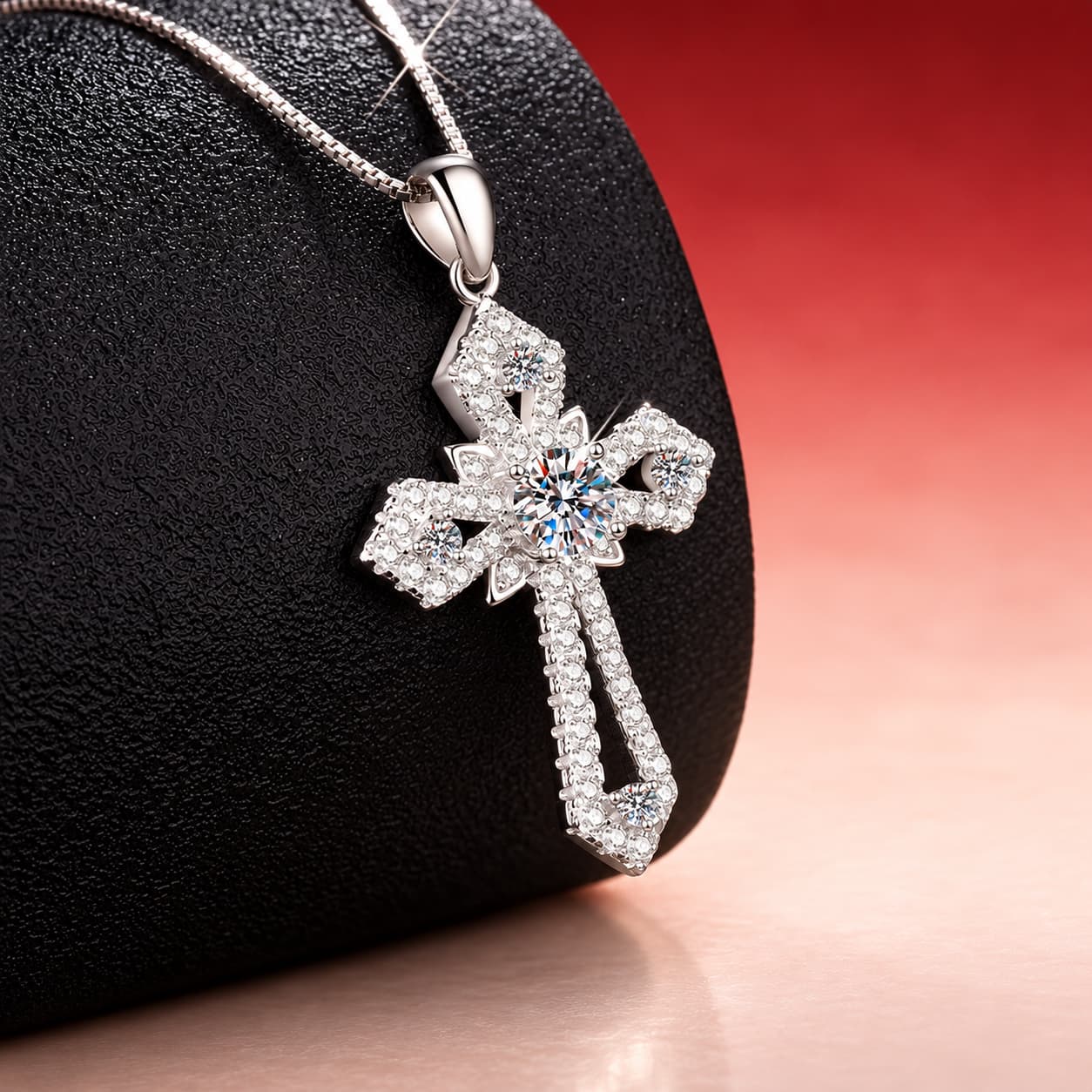 Stella Series · Ornate Cross Necklace — Sterling Silver — image 3