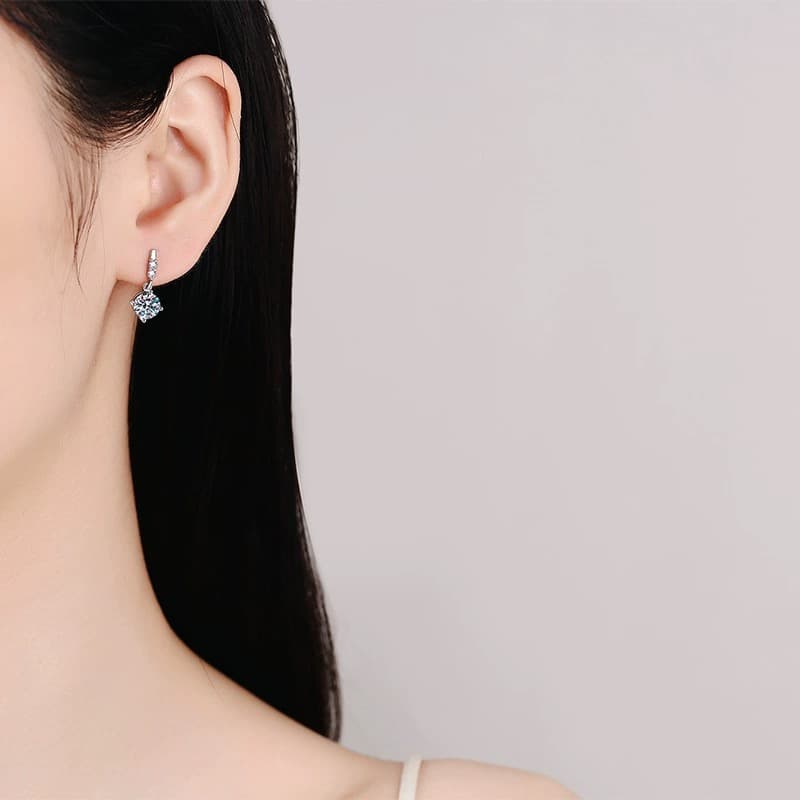 Luna Series · Linked Drop Earrings — Sterling Silver — image 2