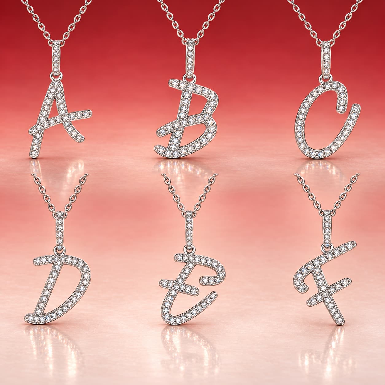Luna Series · Alphabet Letter Pendant Necklace — Sterling Silver — image 1
