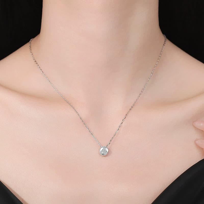 Luna Series · Alphabet Initial Pendant Necklace — Sterling Silver — image 2