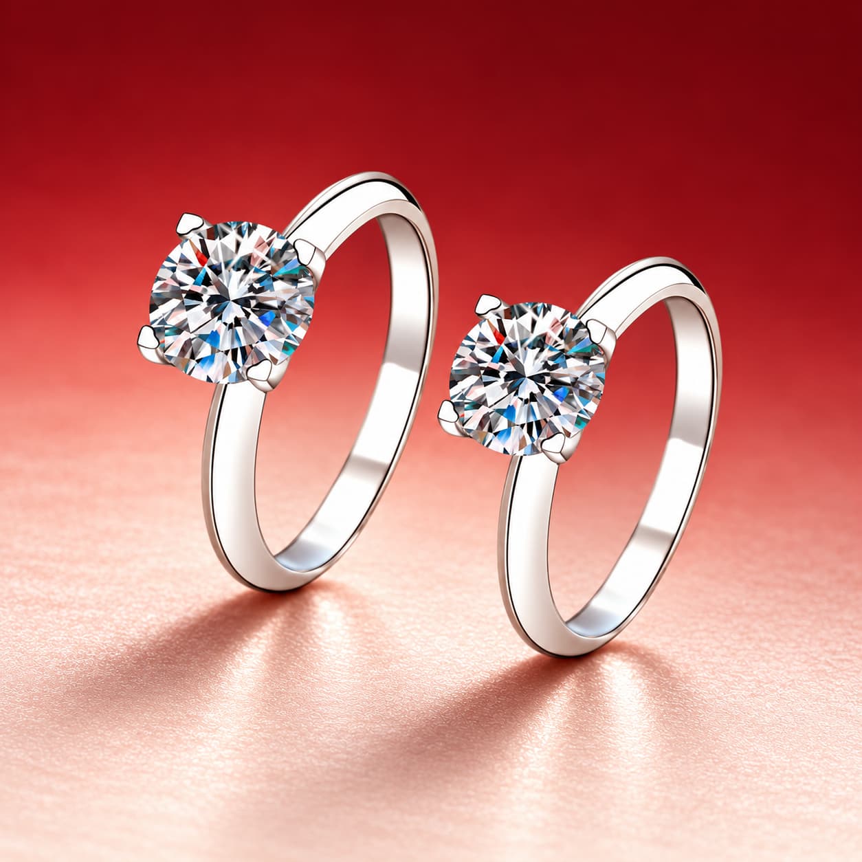 Luna Series · Classic Four-Prong Solitaire Ring — 925 Sterling Silver — image 1