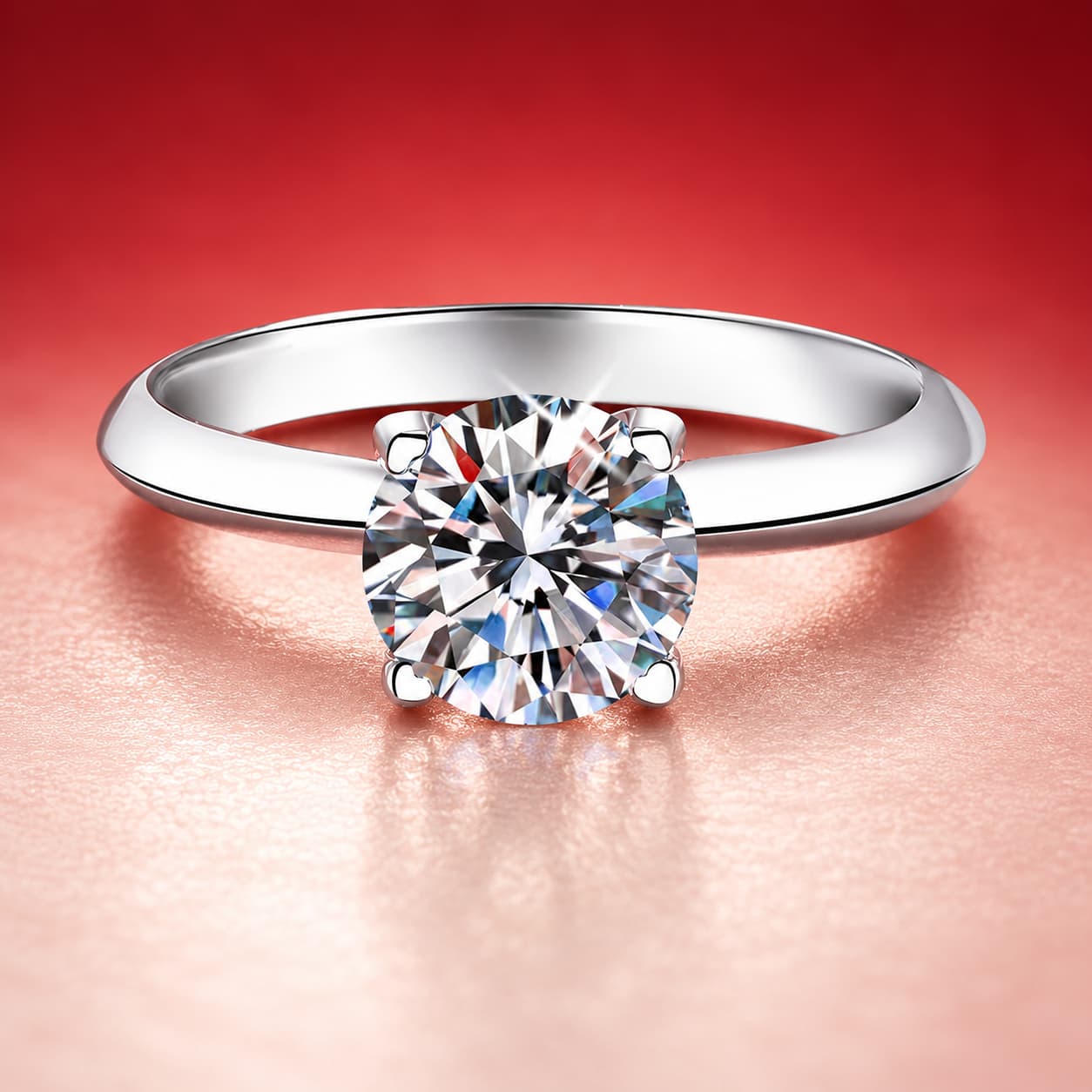 Luna Series · Classic Four-Prong Solitaire Ring — 925 Sterling Silver — image 3