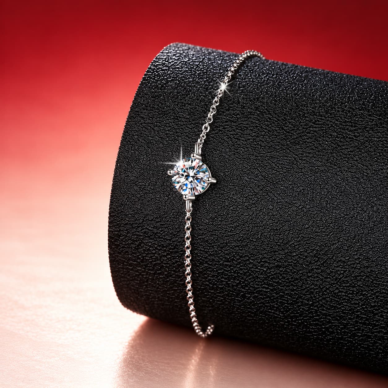 Luna Series · Adjustable Solitaire Chain Bracelet — 925 Sterling Silver — image 3