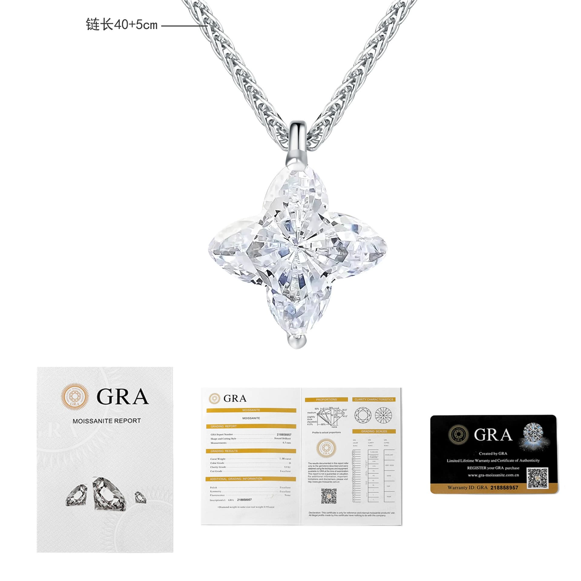 Luna Series · Four-Point Star Pendant Necklace — Sterling Silver — image 2