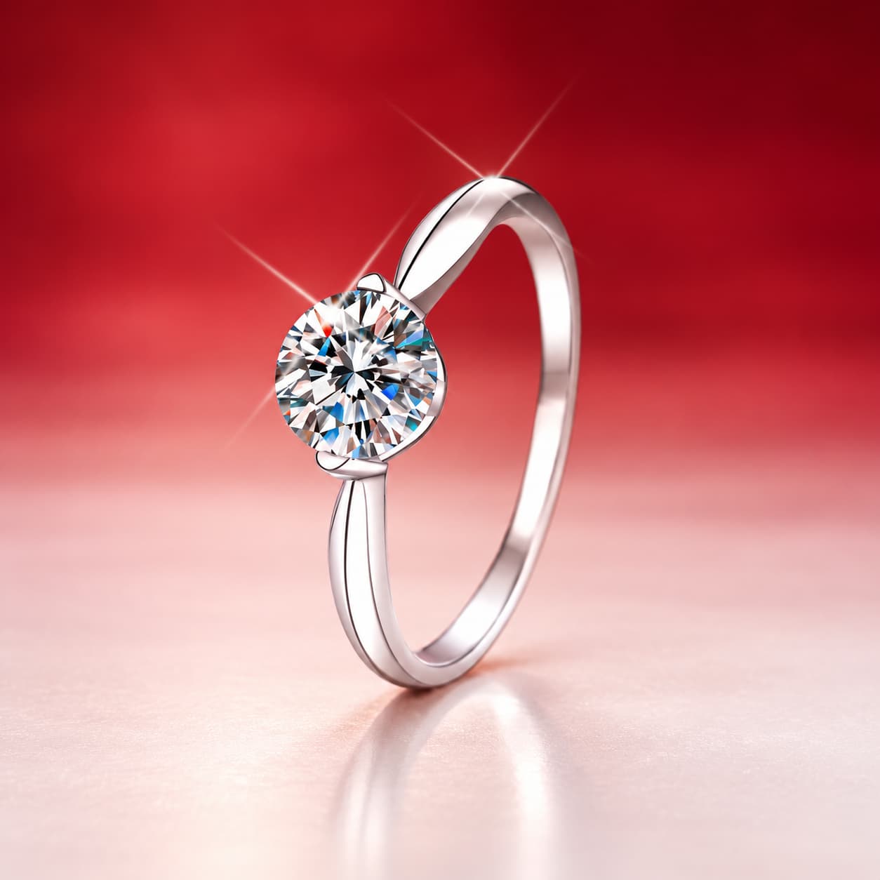 Luna Series · Solitaire Ring — 925 Sterling Silver — image 3