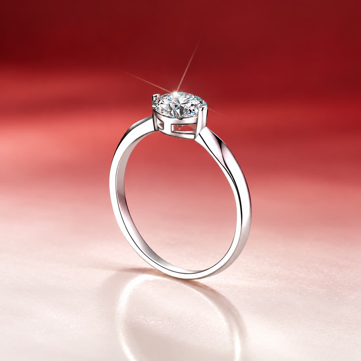 Luna Series · Solitaire Ring — 925 Sterling Silver — image 4