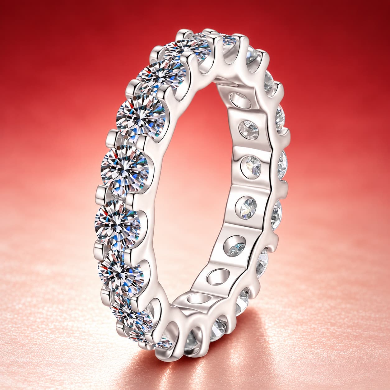 Luna Series · Full-Eternity Pavé Band — 925 Sterling Silver — image 4