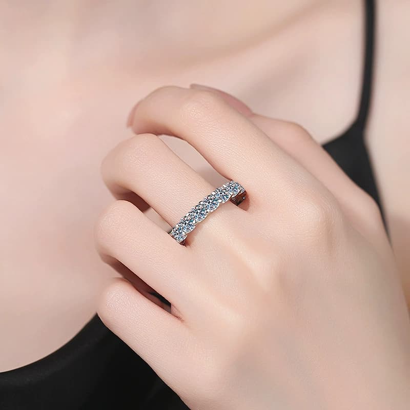 Luna Series · Full-Eternity Pavé Band — 925 Sterling Silver — image 2