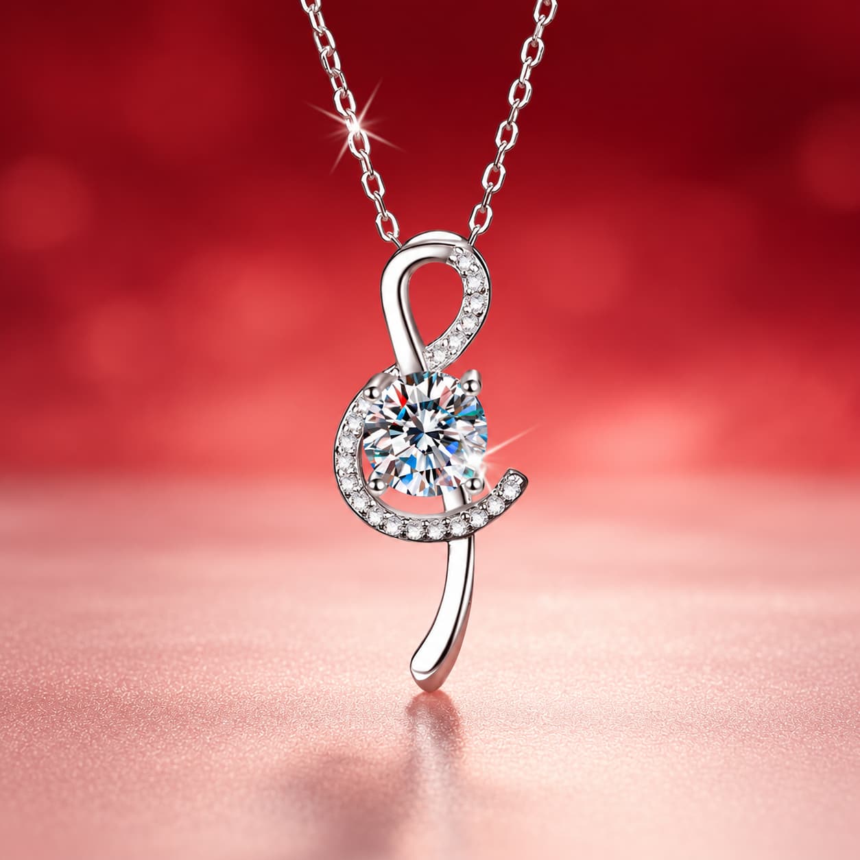 Luna Series · Musical-Note Pendant Necklace — 925 Sterling Silver — image 1