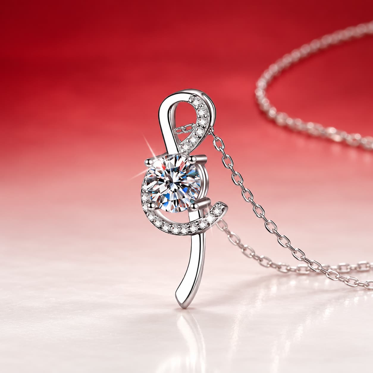 Luna Series · Musical-Note Pendant Necklace — 925 Sterling Silver — image 3