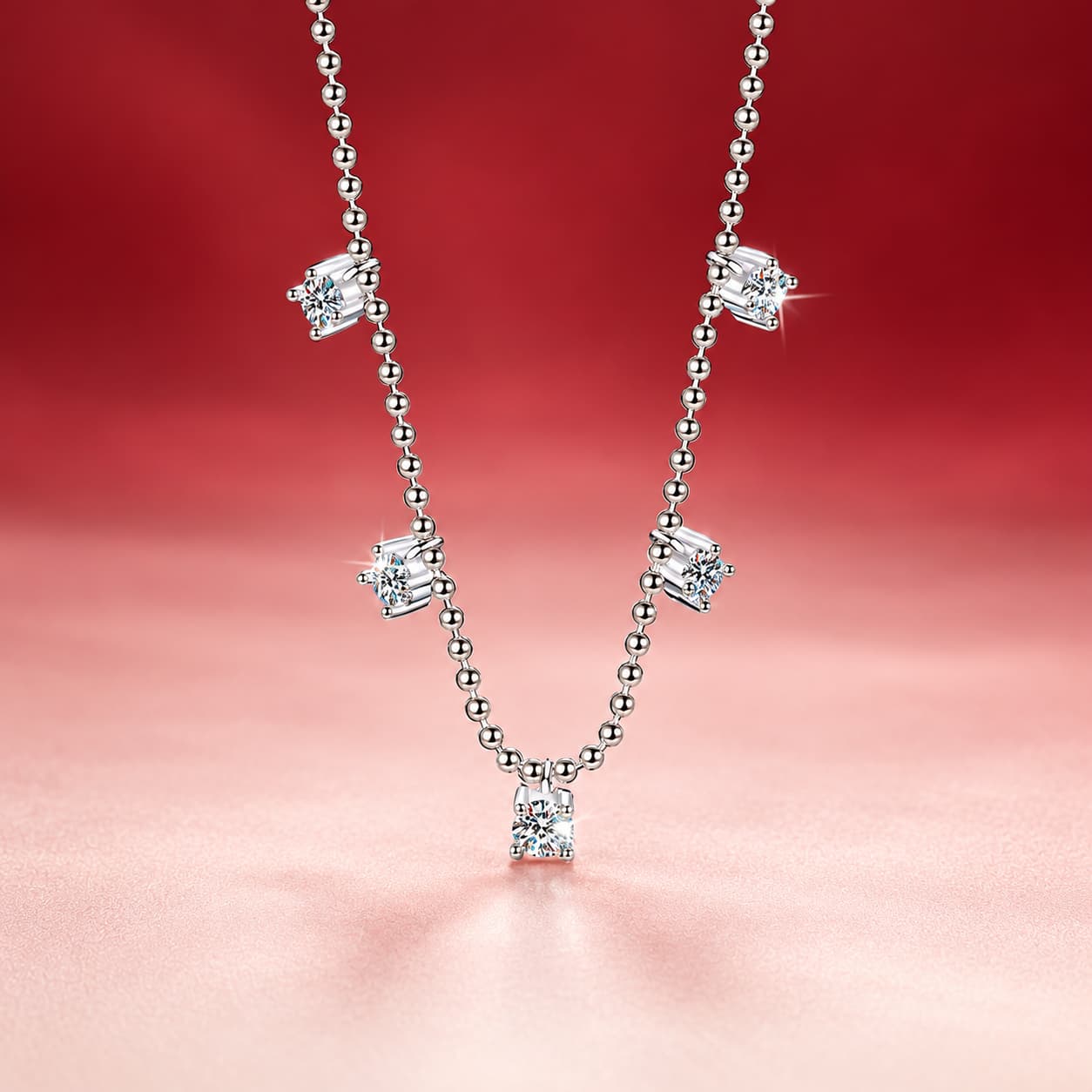 Luna Series · Star-Cluster Necklace — 925 Sterling Silver — image 1