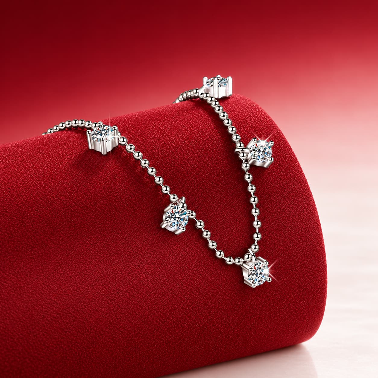 Luna Series · Star-Cluster Necklace — 925 Sterling Silver — image 3