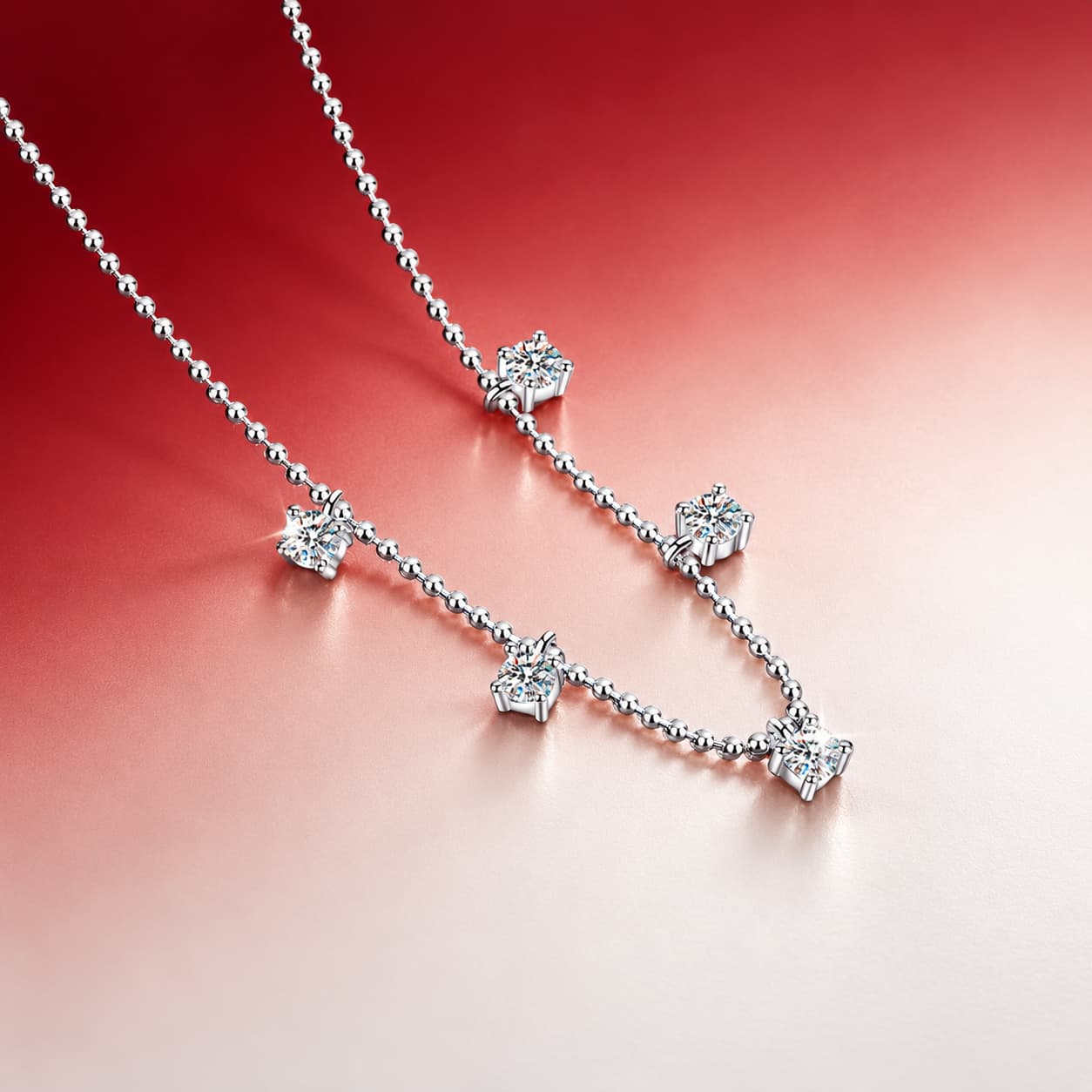 Luna Series · Star-Cluster Necklace — 925 Sterling Silver — image 4