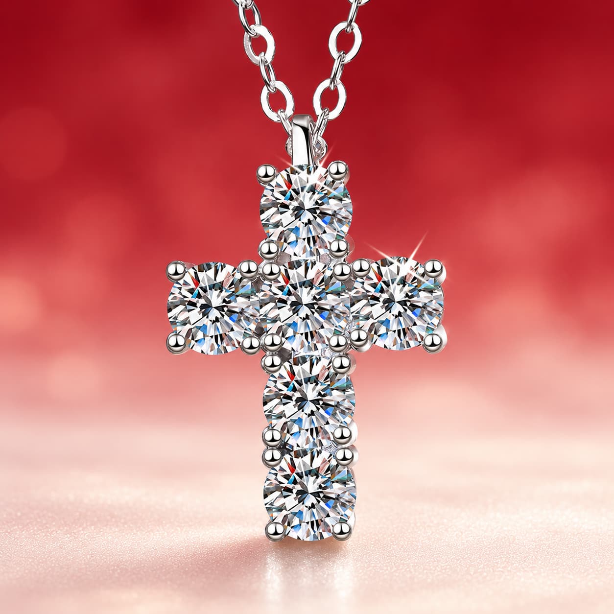 Luna Series · Cross Pendant Necklace — 925 Sterling Silver — image 1