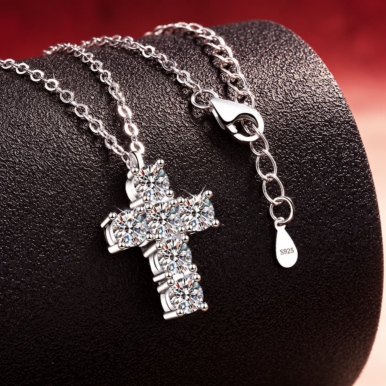 Luna Series · Cross Pendant Necklace — 925 Sterling Silver — image 3