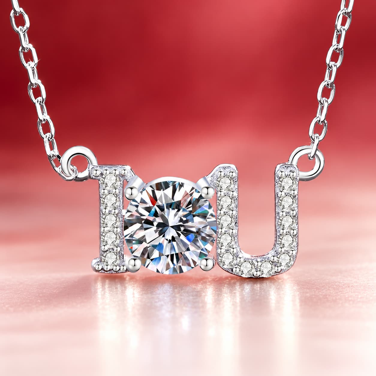 Luna Series · I Love You Letter Pendant Necklace — 925 Sterling Silver — image 1