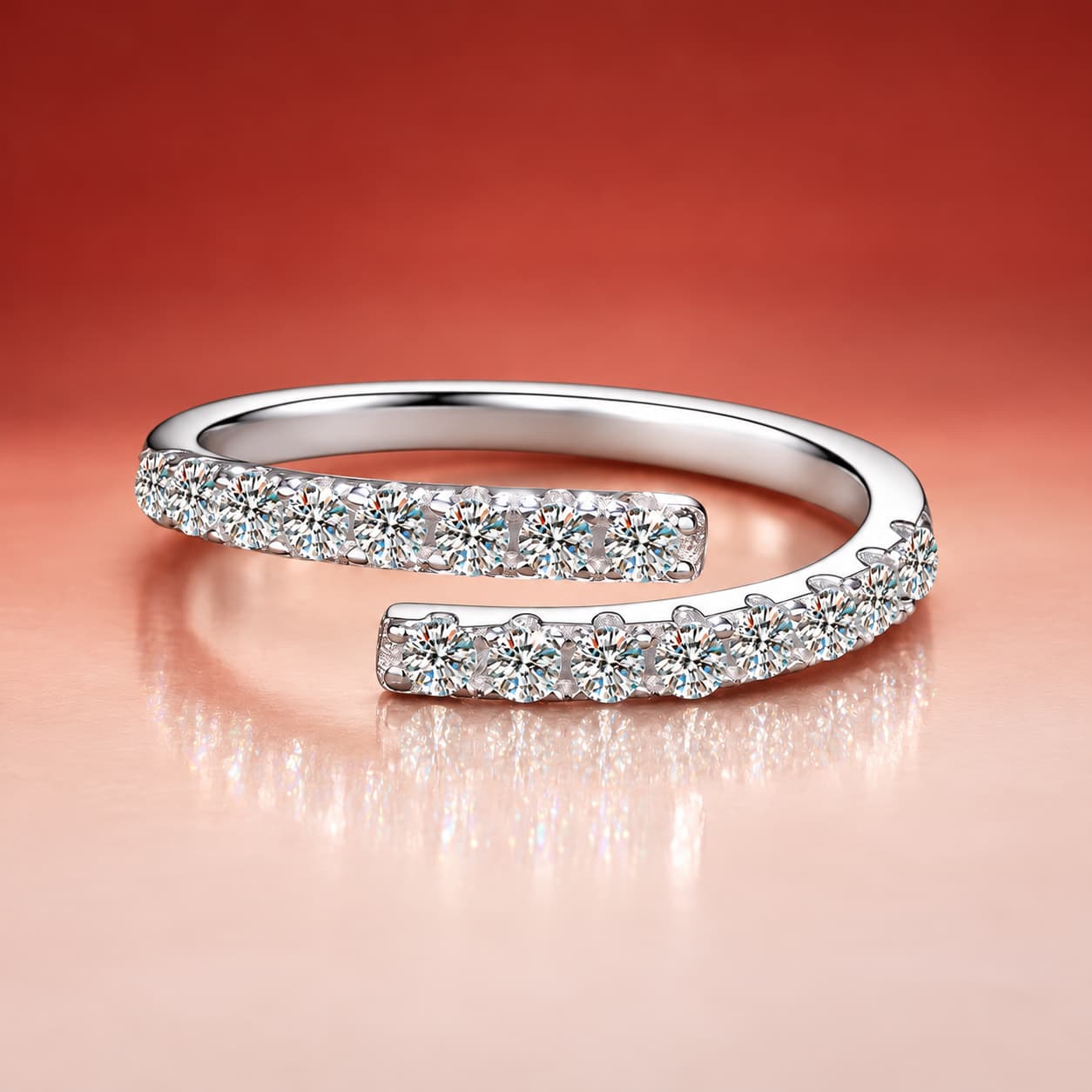Luna Series · Starlight Open Ring — Sterling Silver — image 1