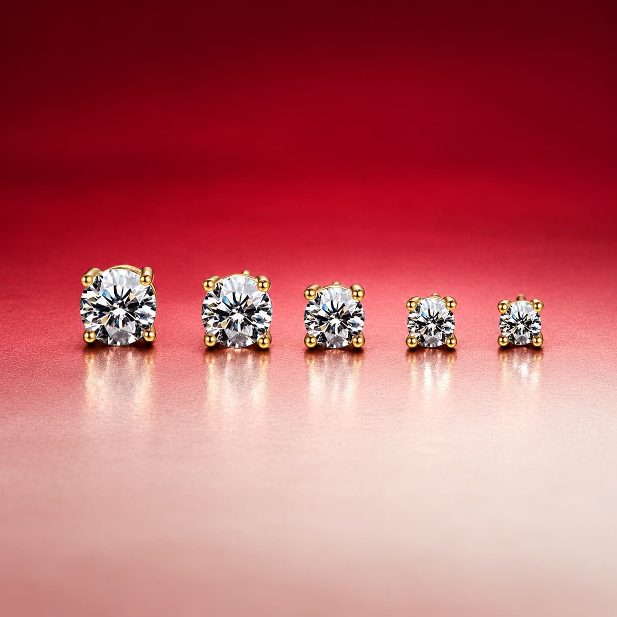 Sol Series · Crown Four-Prong Stud Earrings — Sterling Silver — image 3